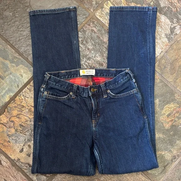 Carhartt Flannel Lined Straight Leg Jeans - Picture 5 of 10